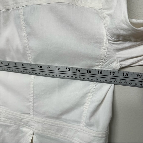 Theory Womens White Linen Blazer Size 8 - Picture 5 of 7